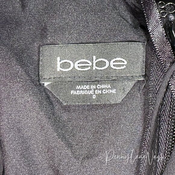 Bebe Colorblock Lace Romper Black & White - Picture 3 of 11